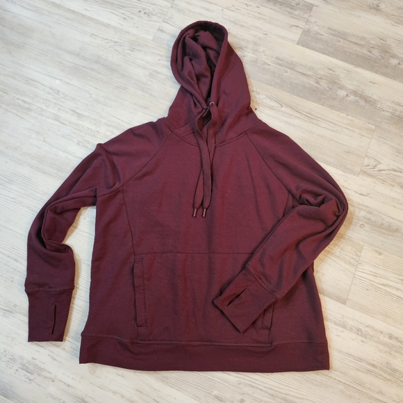 90 Degree by Reflex Medium Burgundy  Hoodie with Finger Holes - Picture 1 of 6